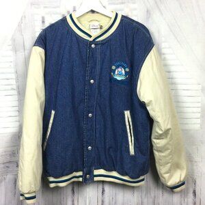 Vintage Disney Eeyore Varsity Denim Jacket 90s M